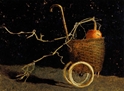 Mischief Night - Jamie Wyeth print pumpkin basket buggy